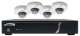 4 CH. NVR W/ 4- 1080P OUTDOOR IR DOME CAMERAS