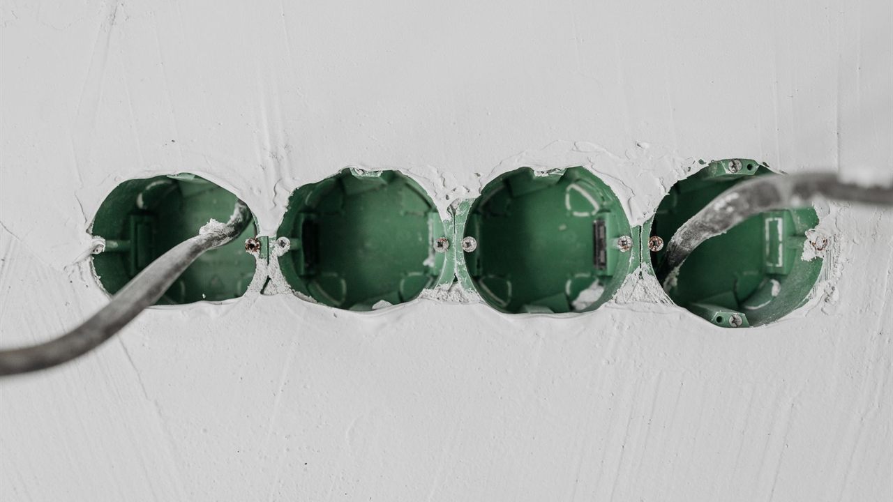 Empty wall boxes with cable pulled through, the rough-in a hardwired sensor depends on
